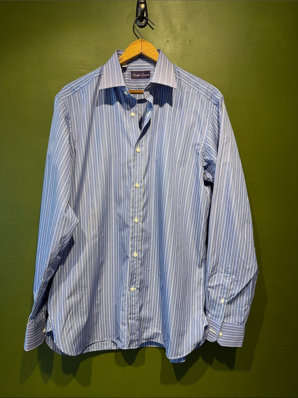 Ralph Lauren Purple Label Blue Stripe Men's Dress Shirt